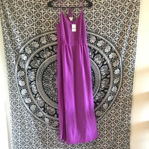J Crew Magenta Racerback Maxi Dress